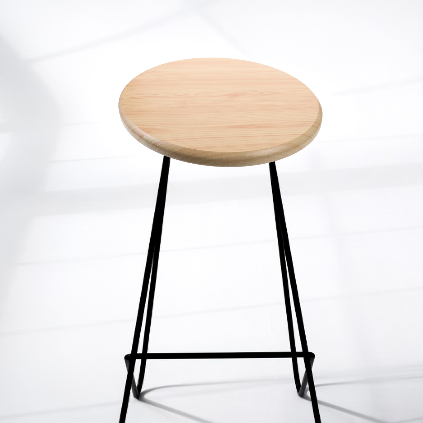 Home Bar Stools - Wooden Stool Seat Replacement Round Solid