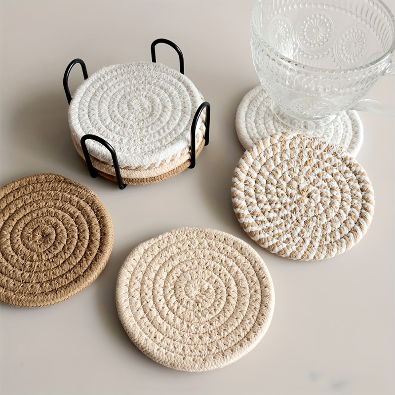 Home Bar Set - Absorbent Coasters Set, Minimalist Drink Mats