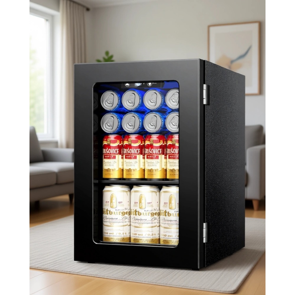 Home Bar Shelf - 24 Can Mini Fridge, 0.6 Cu.Ft