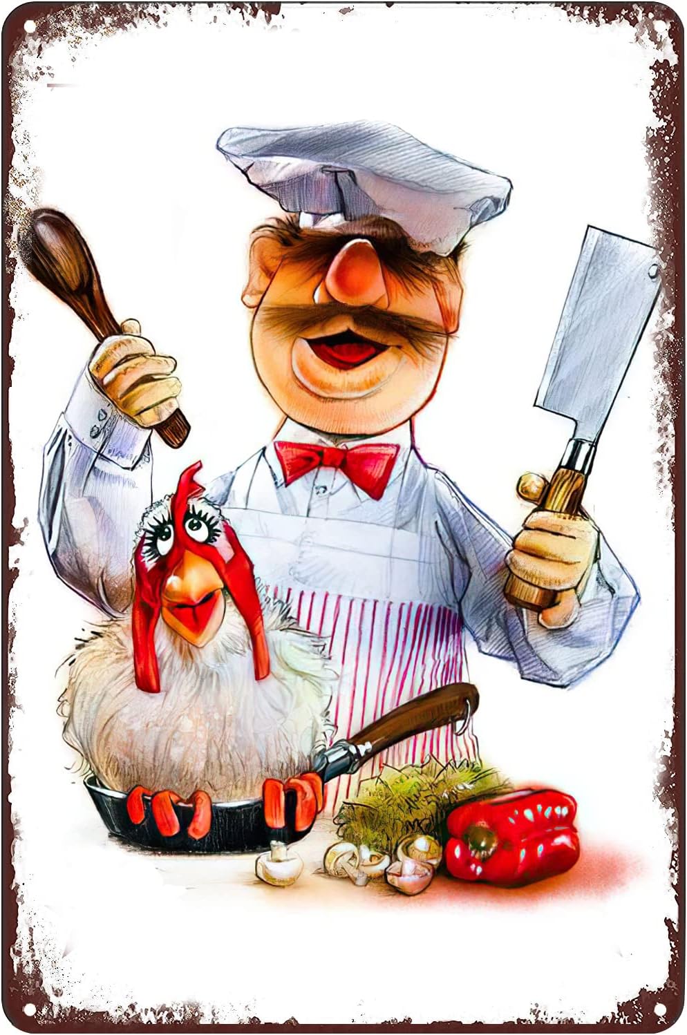 Home Bar And Kitchen - Vintage Metal Signs Swedish Chef Tin
