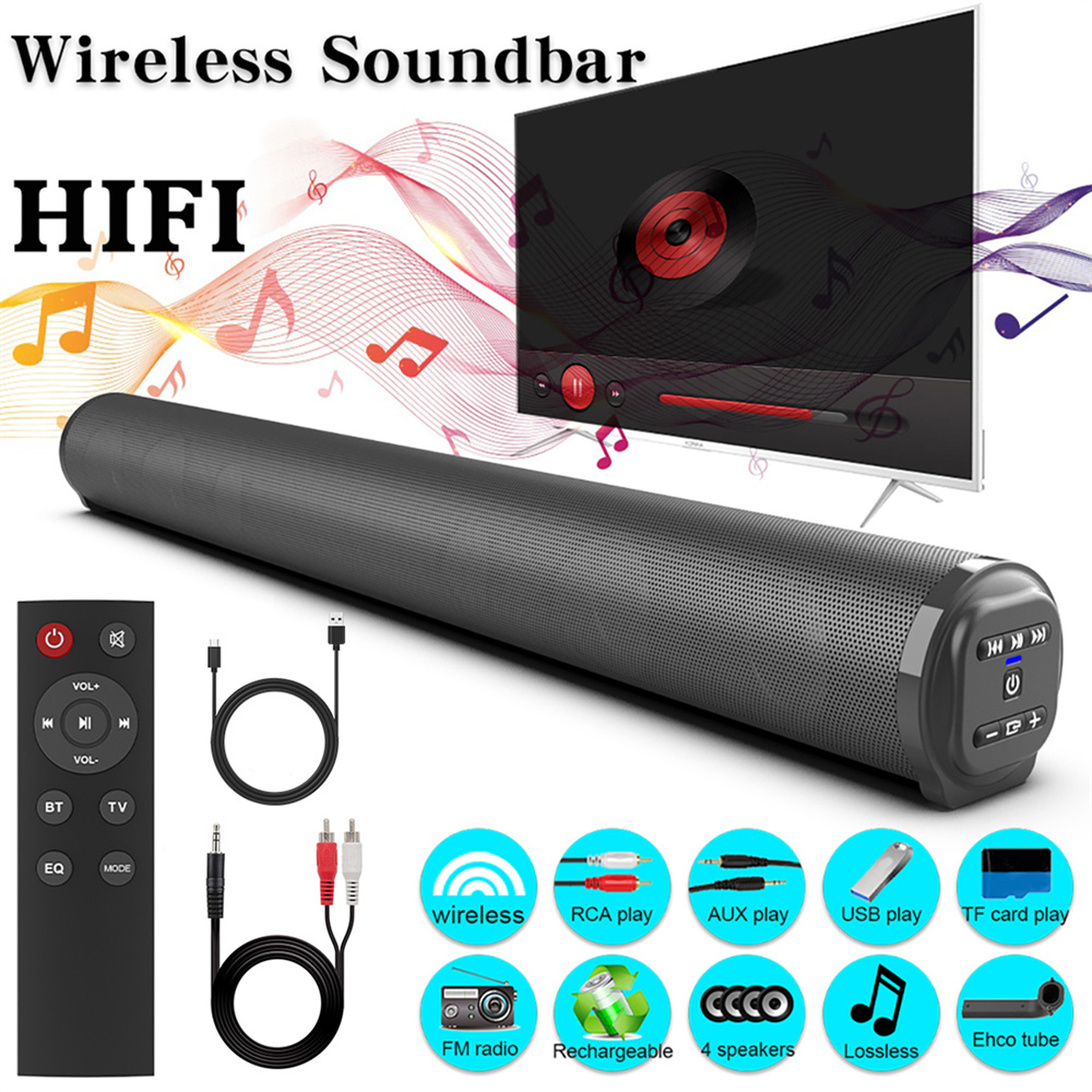Sound Bar TV Sound System Blue - Home Bar And Theater ulasan dan harga