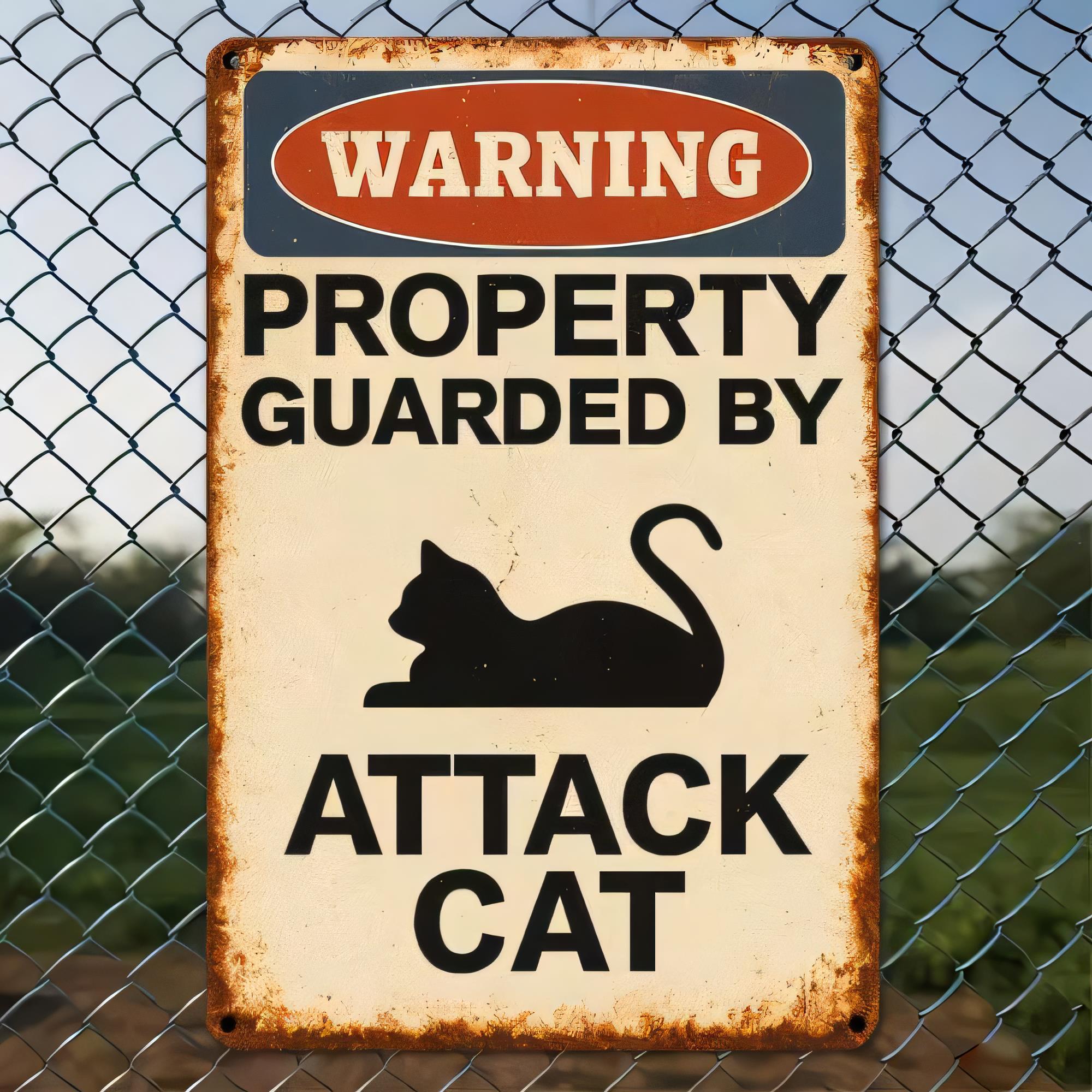 Tin Sign Warning Property Guar - Home Bar And Kitchen ulasan dan harga