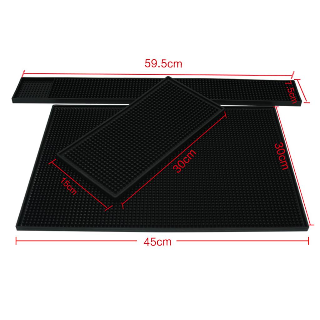 Black Bar Mat Non Slip Heat In - Home Bar Sink ulasan dan harga