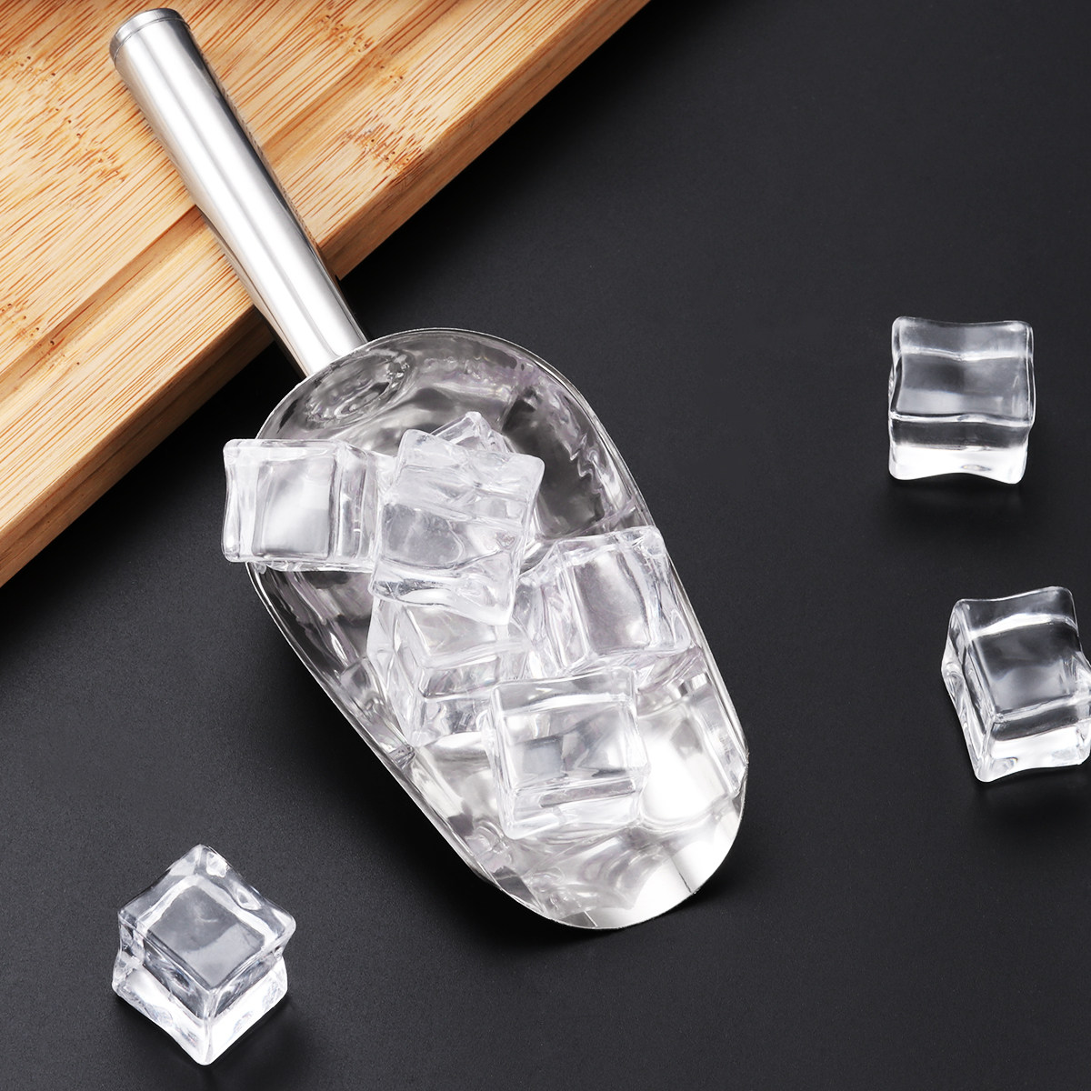 5Pcs Stainless Steel Ice Scoop - Home Bar Set ulasan dan harga