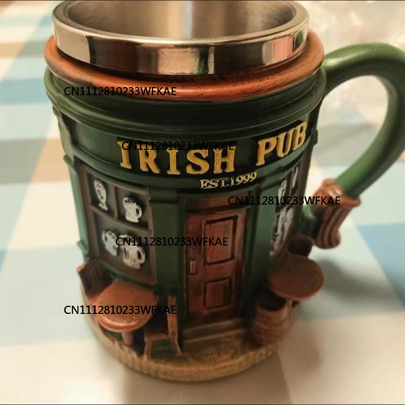 3D Irish Pub Pattern Stainless - Home Bar And Coffee ulasan dan harga