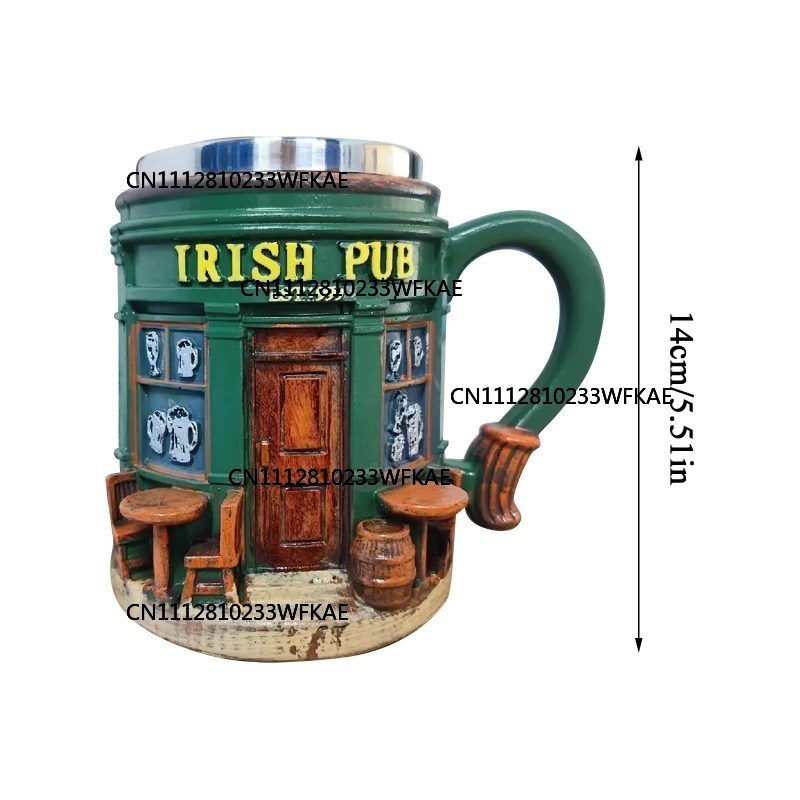 3D Irish Pub Pattern Stainless - Home Bar And Coffee ulasan dan harga