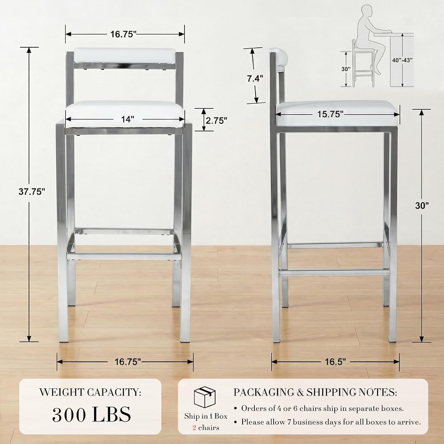 Bar Stools Set of 2, 30 Inch M - Home Bar Stools ulasan dan harga