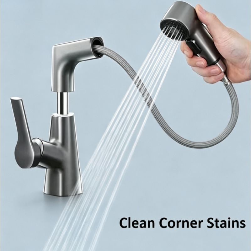 Pull-out faucet in bathroom, h - Home Bar Sink ulasan dan harga