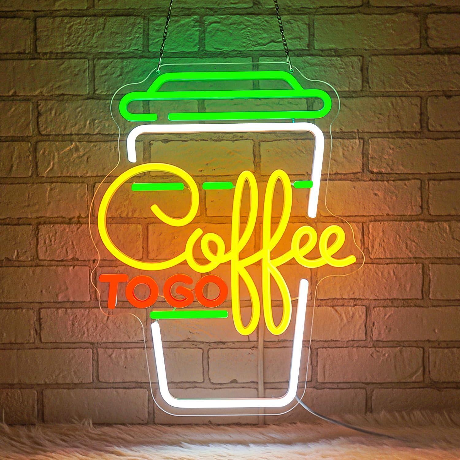 Coffee Neon Sign USB Dimmable  - Home Bar And Coffee ulasan dan harga
