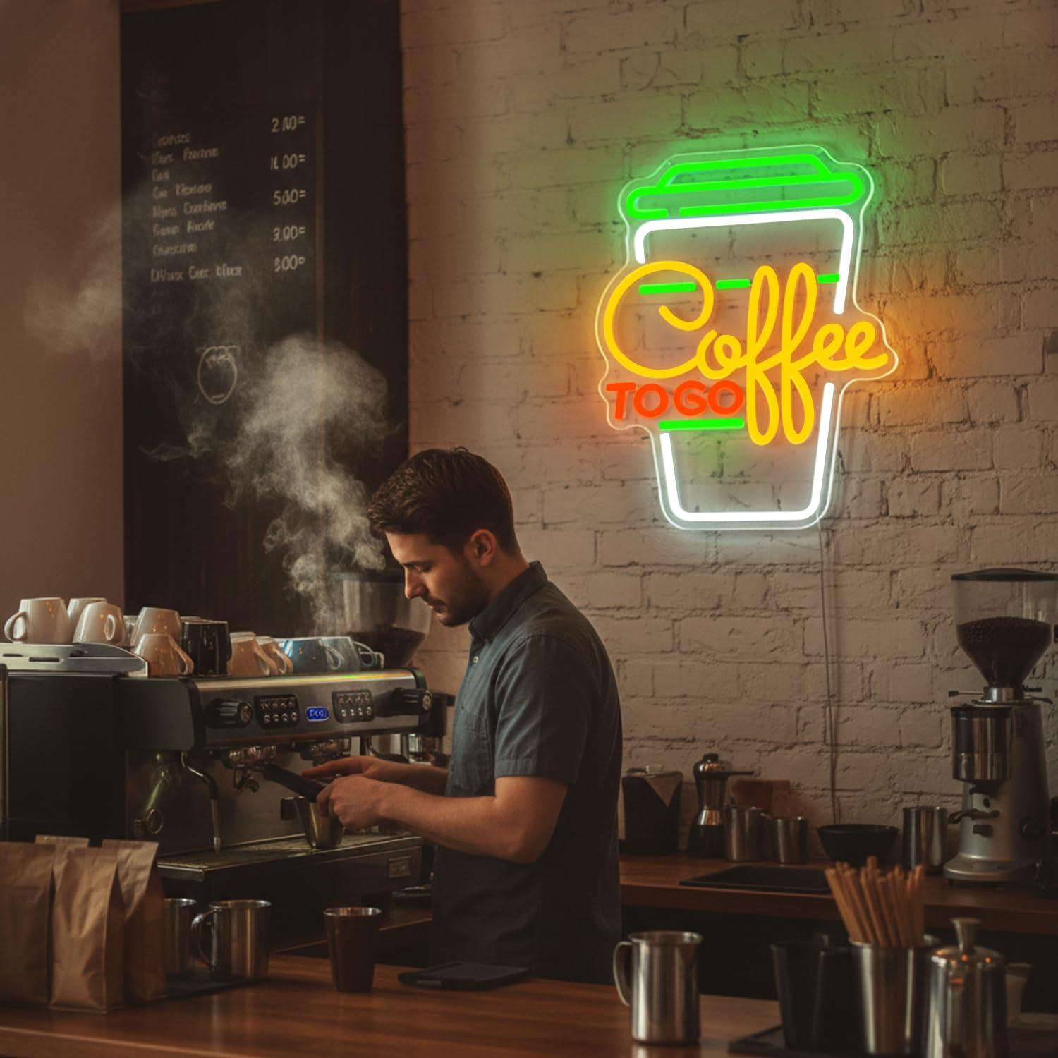 Coffee Neon Sign USB Dimmable  - Home Bar And Coffee ulasan dan harga