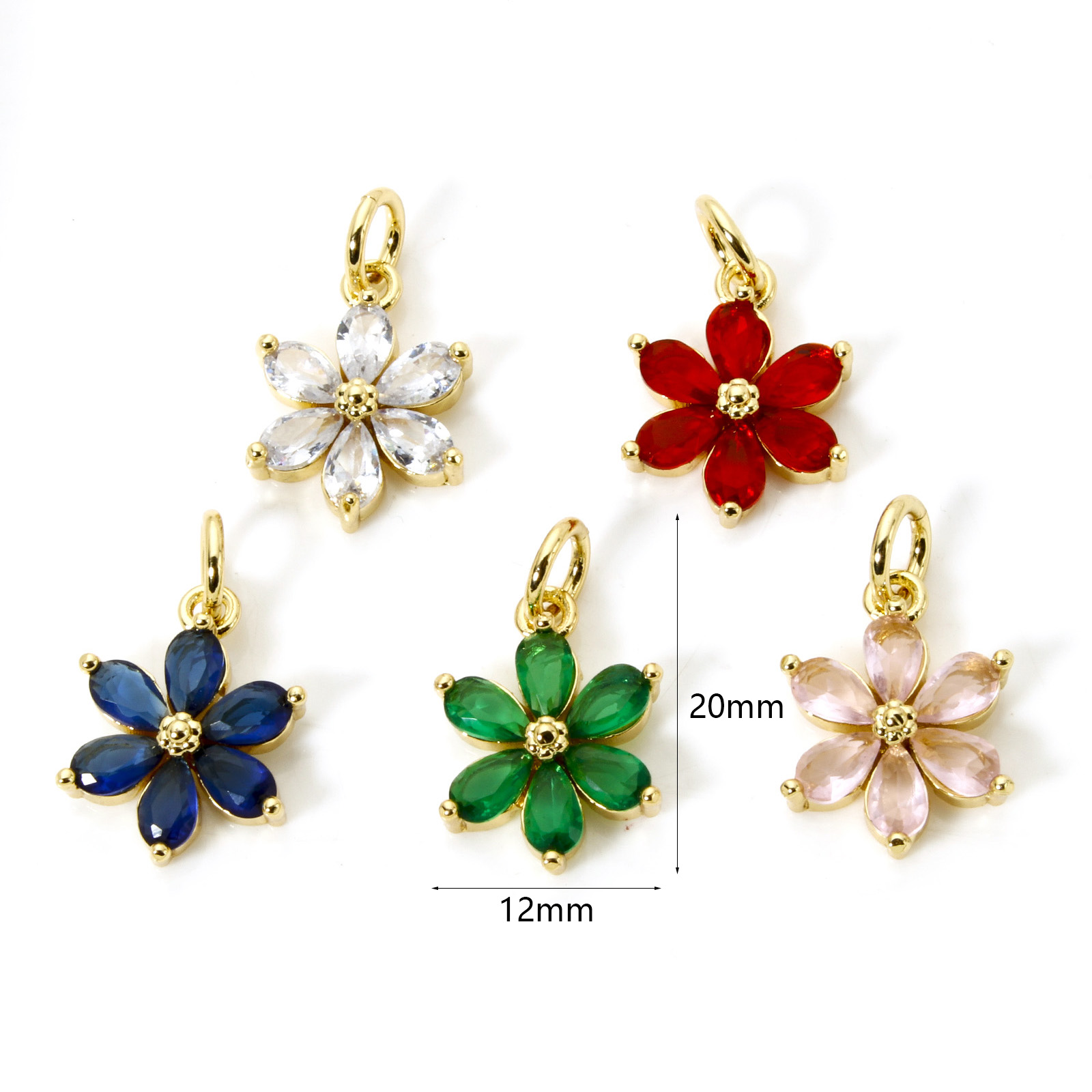 2PCs Glass Flower Shaped Brass - Bar Cart Gold ulasan dan harga
