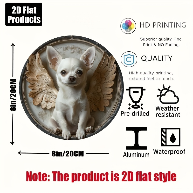 2D Flat, 1pc, Chihuahua Theme, - Home Bar And Coffee ulasan dan harga