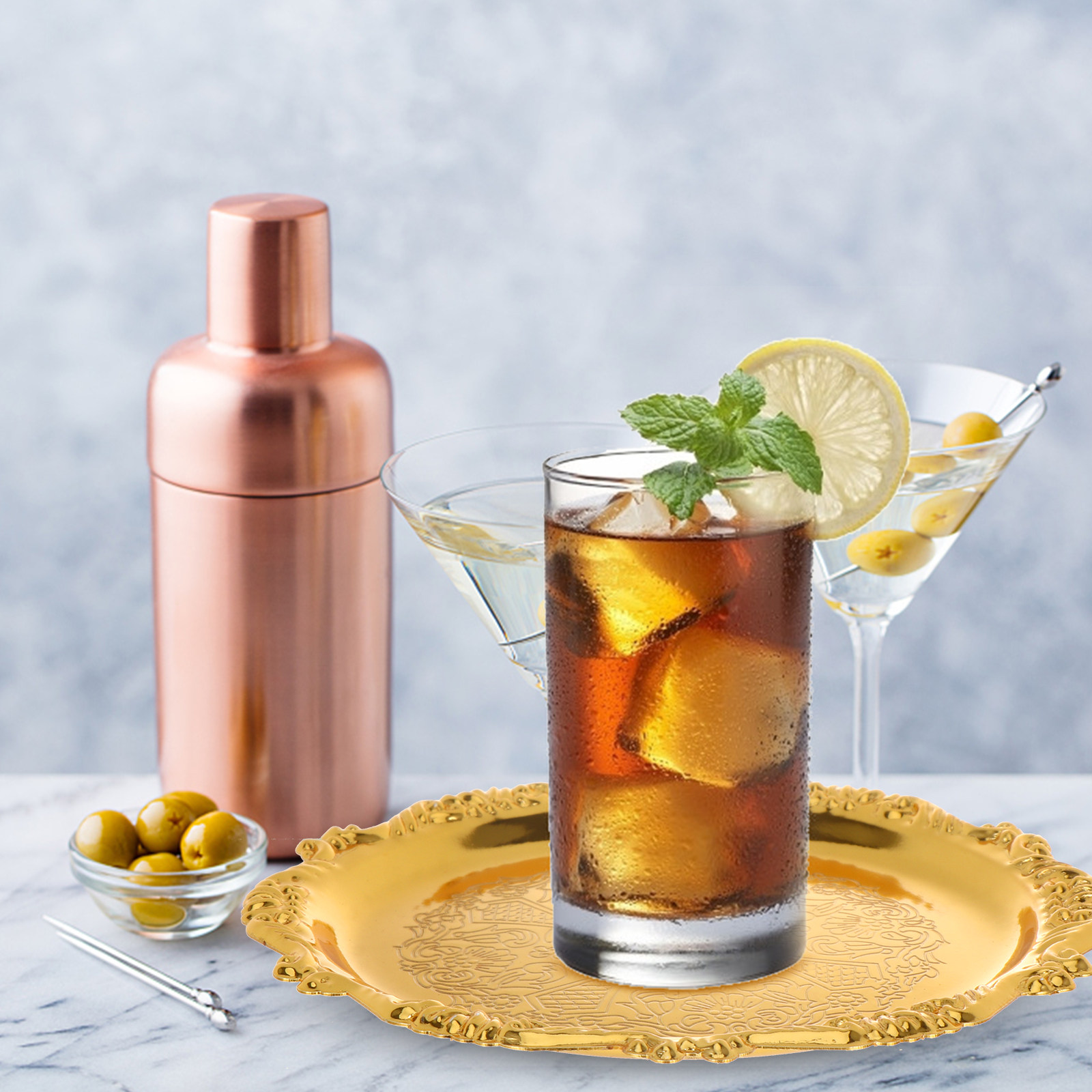 1Set Retro Zinc Alloy Cocktail - Home Bar Set ulasan dan harga