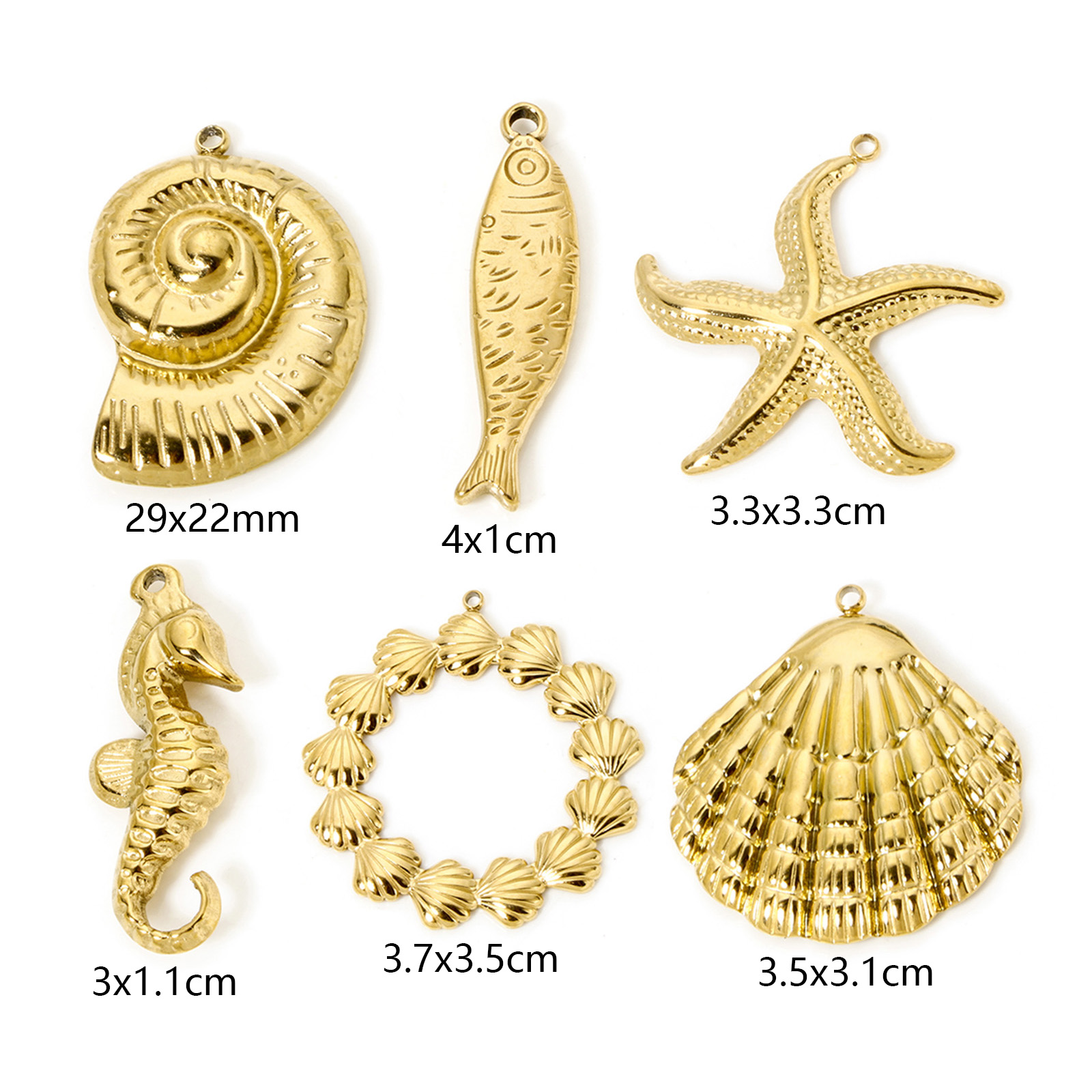 1 Piece Seahorse Animal Shell  - Bar Cart Gold ulasan dan harga