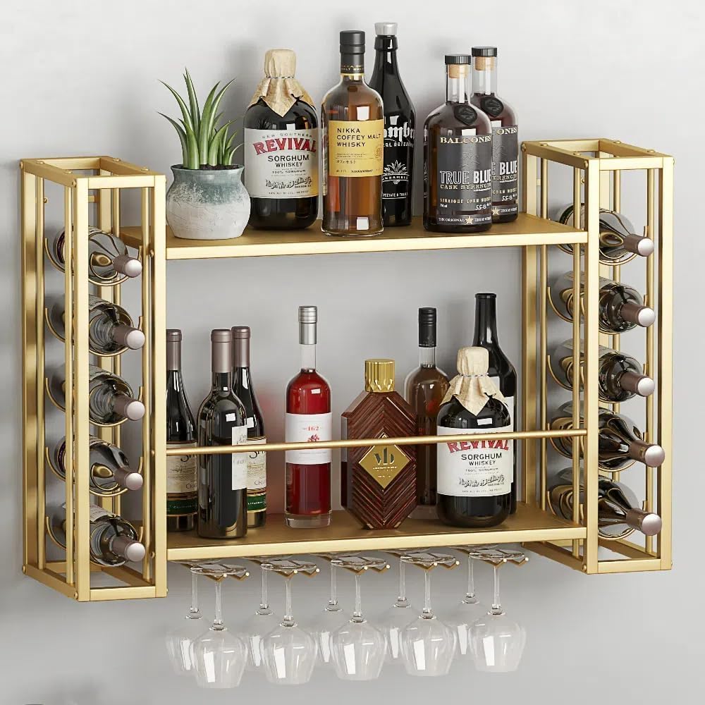 Wall Mounted Wine Rack, Wine R - Home Bar Shelf ulasan dan harga